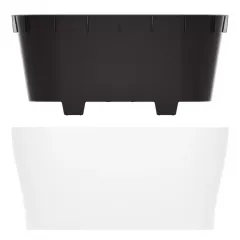 Горшок для цветов ЛЕЯ овальный двойной белый 4л М8559 (275736)