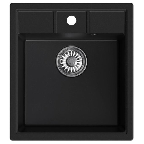 Мойка комп. MIXLINE ML-GM28 450х500x190мм, ультрачерная (344), сифон