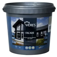 Краска Veres Facade для деревянных фасадов акриловая Слоновая кость 0,9 л