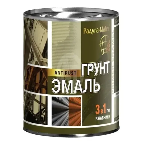 Грунт-эмаль РАДУГА-МАЛЕР по ржавчине графит 0,9 кг