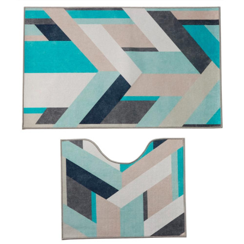 Набор ковриков для ванной и туалета 2шт ДОЛЯНА 50х80см+50х40см Свэч (5411405)