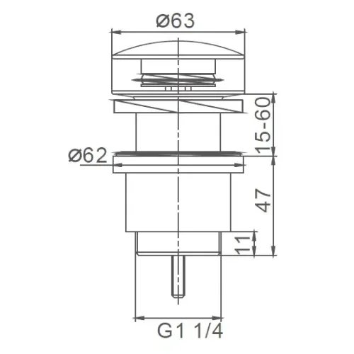 Донный клапан FRAP F67-3 автомат. золотой