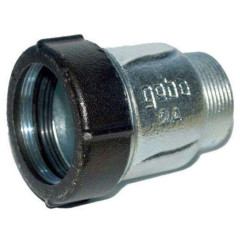 Муфта стальная обжимная GEBO нар. резьба ф 15х1/2