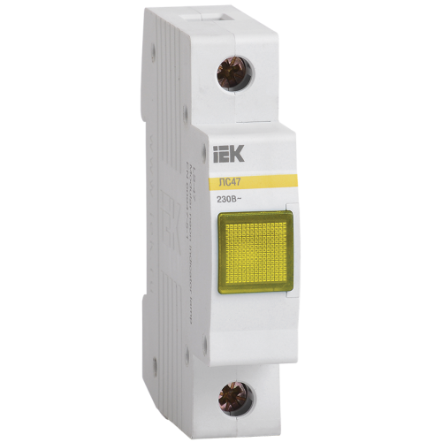 Сигнальная лампа ЛС-47 (неон) желтая IEK MLS10-230-K05 (51299)