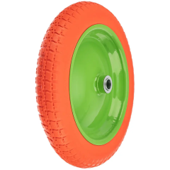 Колесо для тачки СИБРТЕХ полиуретановое 3.00-8, длина оси 90мм, подшипник 20мм (689765)