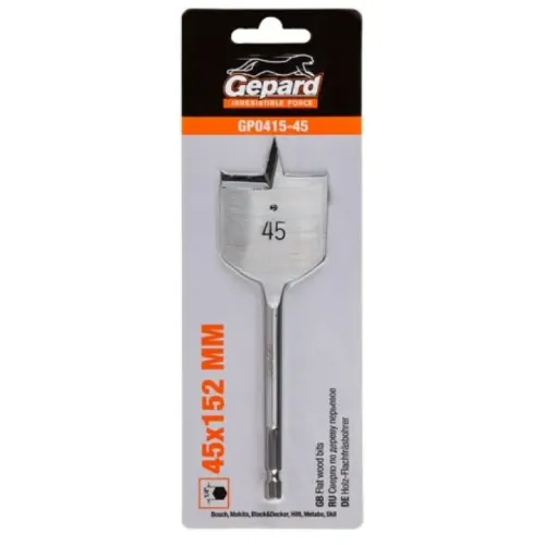 Сверло по дереву перовое GEPARD 45х152 (GP0415-45)