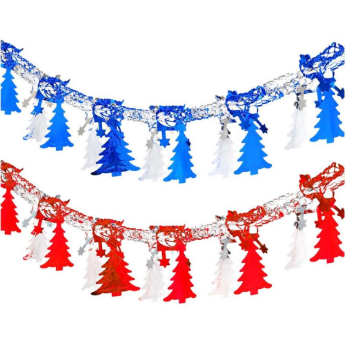 Мишура-гирлянда СНОУ БУМ (377-569) растяжка 200х15см, ПВХ,фольгированная, 2 цвета