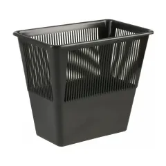 Корзина для бумаг СТАММ прямоугольная черная 12л (620810)