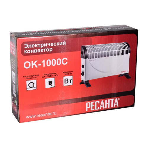 Обогреватель конвекторный РЕСАНТА ОК-1000С (стич) (67/4/6) (*10)