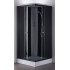 Душевая кабина квадрат EVA GOLD 90х90см низ. поддон, чёрное заднее стекло, чёрный матовый профиль T901BB-Q (4кор.)