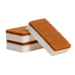 Губки для посуды SL Home из древесной целлюлозы с кокосовым абразивом 3шт (10243156)