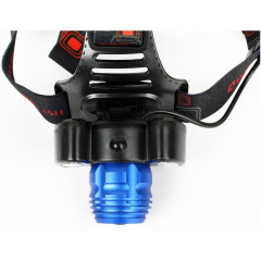 Фонарь налобный ULTRAFLASH LED Е1334 4 режима акк. 2х18650 металл/синий