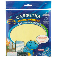 Салфетка бытовая SELESTA для стекол и зеркал (229245)