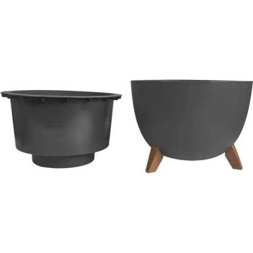 Кашпо IDEA Флориан графит 35х25.5см 12л (М 3187)