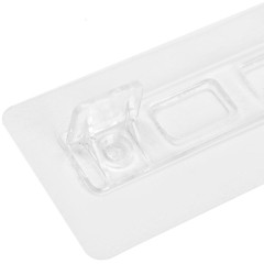 |Полкодержатель с клейкой поверхностью ТУНДРА 120х50х19мм двойной, прозрачный(9103445)