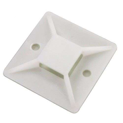 Площадка 20х20 самоклеящаяся под хомуты белая (100шт) (51798/557104)