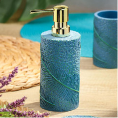 Дозатор для жидкого мыла пластик, ручная роспись, синий, RE1319CA-SD (453703)