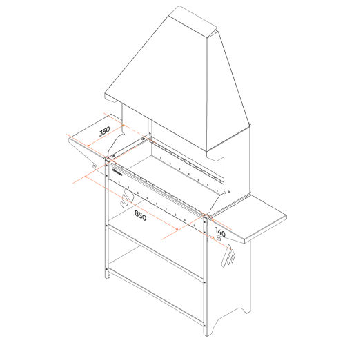 Мангал GRATAR Professional Standart Zont PSZ3000