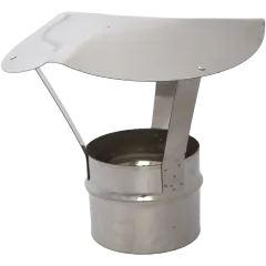 Дымоход зонт-К 0,5мм Ф110 с ветрозащитой, нержавеющая сталь (Corax)