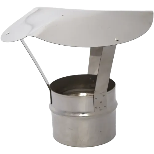 Дымоход зонт-К 0,5мм Ф110 с ветрозащитой, нержавеющая сталь (Corax)