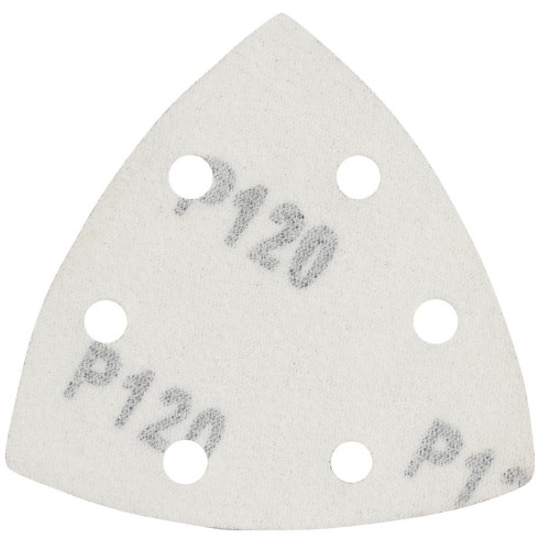 Шлифлист для дельтамашин PATRIOT 80х80х80мм, Р120, на липучке, 6 отверстий, 5 шт
