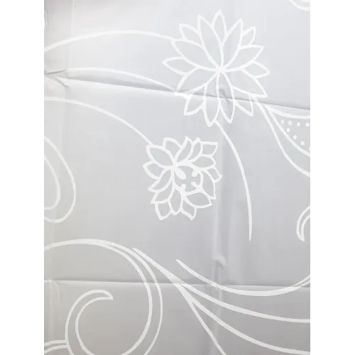 Шторка для ванной HAIBA HB75001 180x180cм 12 колец, белый узор (812669)