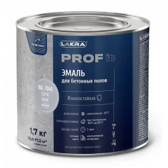 Эмаль Лакра PROF IT для бетонных полов быстросохнущая  Серое окно, RAL 7040 1,7 кг