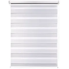 Рулонные жалюзи День-Ночь easy fix 57*160 белый