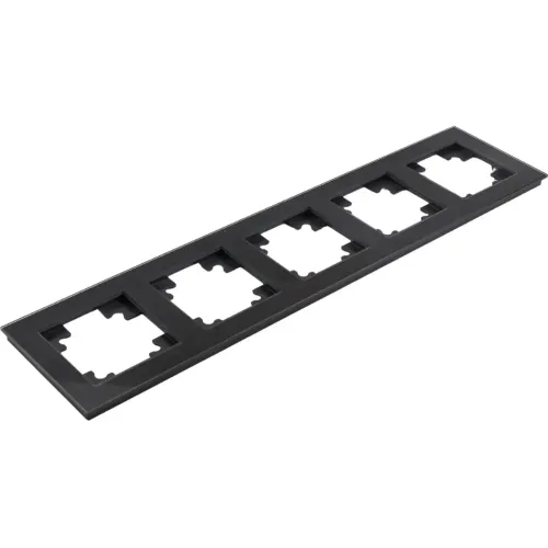 Рамка 5-пост Катрин стекло черный GFR00-7005-05