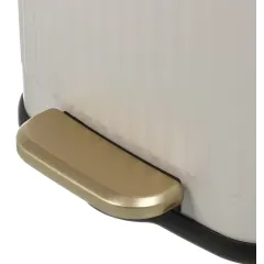 Ведро для мусора 6л нерж.сталь, прямоуг, белое Y4-8666 (479315)