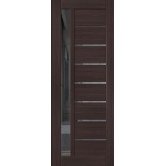 Дверное полотно Браво-27 ДО 80 Wenge Melinga, покрытие Эко Шпон (BRAVO) (Mirox Grey)(153-1298)