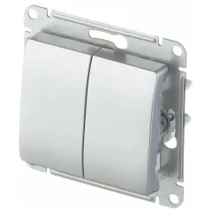 Переключатель 2-кл GLOSSA алюм. SE GSL000365