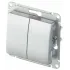 Переключатель 2-кл GLOSSA алюм. SE GSL000365