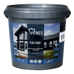 Краска Veres Facade для деревянных фасадов акриловая Графит 0,9 Л