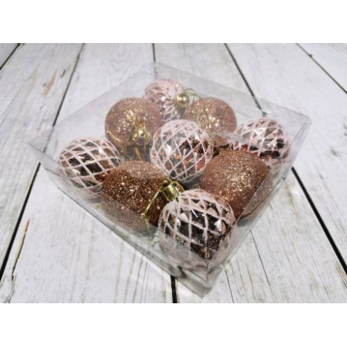 Шары новогодние набор 9шт 4см (2766)