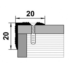 Профиль угловой 20*20 0,9 Дуб английский (Лука ПУ 05.900.159)