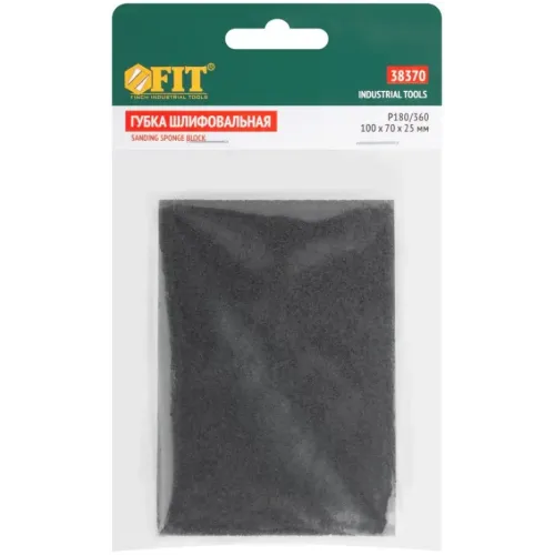 Губка абразивная FIT 100х70х25мм P180/P360 (38370)