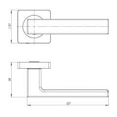 Ручки раздельные AJAX OPTIMA SN/CP-3 матовый никель/хром (44363)