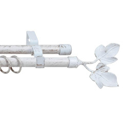 Карниз Ле-Гранд кованный 1,6-3,0м (2ряд) D16/19 белое золото,лист (5)