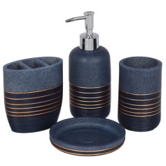 Держатель для зубных щеток (стакан) полистоун, синий, RE0998DA-TB (435059)