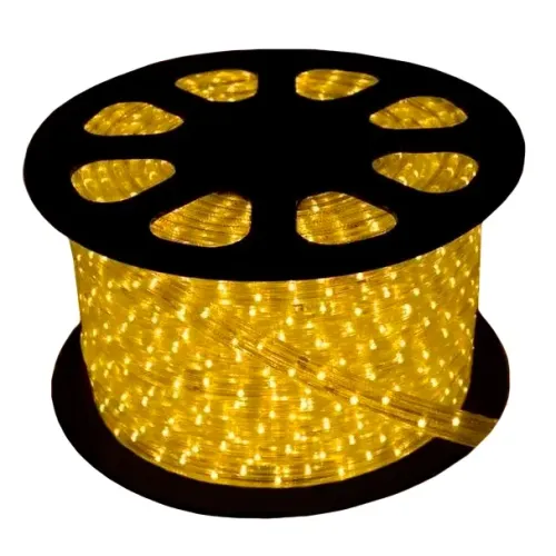 Дюралайт КОСМОС 1,6Вт/м жёлтый, ф13мм, фиксинг KOC-DL-2W13-Y 220В (шаг резки 2м!) (584199)