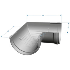 Docke PREMIUM Угловой элемент 90 (пломбир)