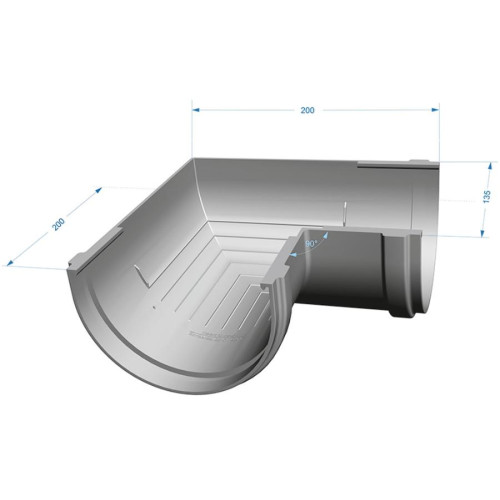 Docke PREMIUM Угловой элемент 90 (пломбир)