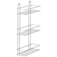 Полка для ванной комнаты 3-х ярусная ЛЕСНИКОВО,26,5х10,5х50 см, цвет хром (2556038)