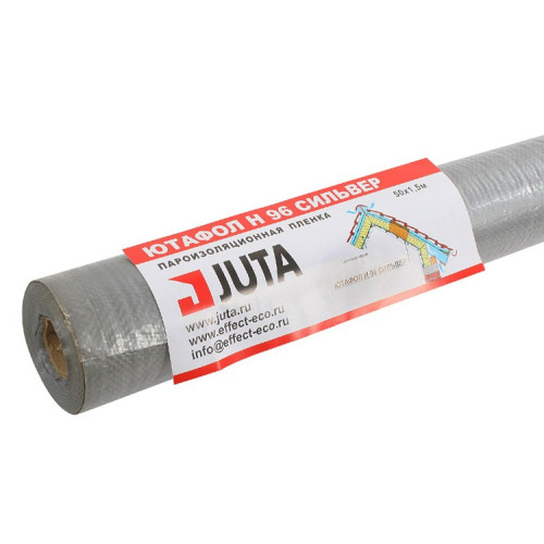 Плёнка Кровельная Ютафол H 96 Сильвер (1,5*50/75м2) (пароизоляционная)