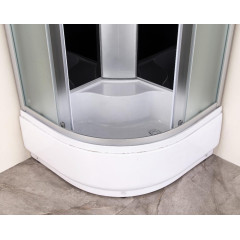 Душевая кабина EVA GOLD 90х90см выс. поддон, чёрное заднее стекло, F902BS (3кор.)