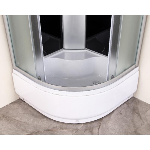 Душевая кабина EVA GOLD 90х90см выс. поддон, чёрное заднее стекло, F902BS (3кор.)