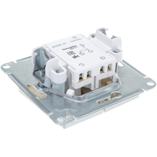 Выключатель 2-кл AtlasDesign 10А алюм. SchE ATN000351