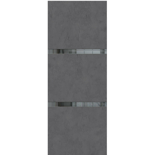 Дверное полотно Браво-2.55 ДО 80 Slate Art, покрытие Эко Шпон (BRAVO) (лакобель черное)(153-1049)