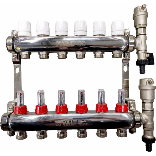 Коллекторная группа в сборе VT нержавеющая, с расходомерами ф 1